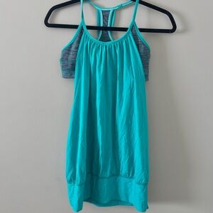 Lululemon No limits tank size 6 Teal Racerback Tank